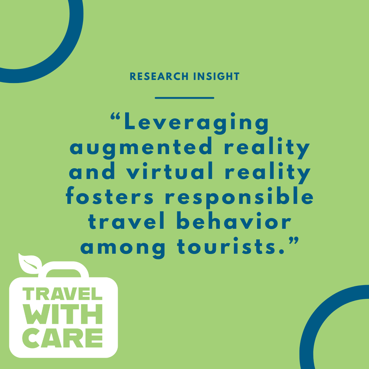 “Leveraging augmented reality and virtual reality fosters responsible travel behavior among tourists.”