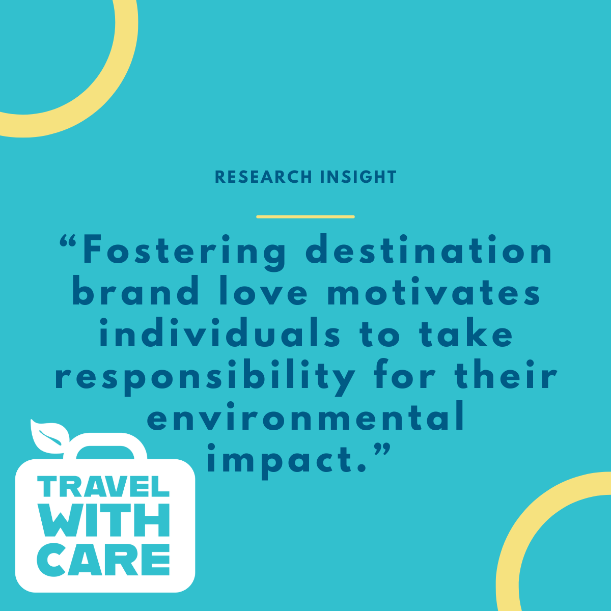 Research Insight “Fostering destination brand love motivates individuals to take responsibility for their environmental impact.”