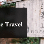 Banner reading “About Kyoto – Responsible Travel” over a background image of a traditional wooden sign with Japanese characters and the words “No Smoking” in a garden setting.