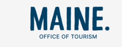 Screenshot 2026-07-16 081400 Maine Office of Tourism logo featuring the word "MAINE." in bold dark blue uppercase letters, with "Office of Tourism" displayed below in smaller blue text on a white background.